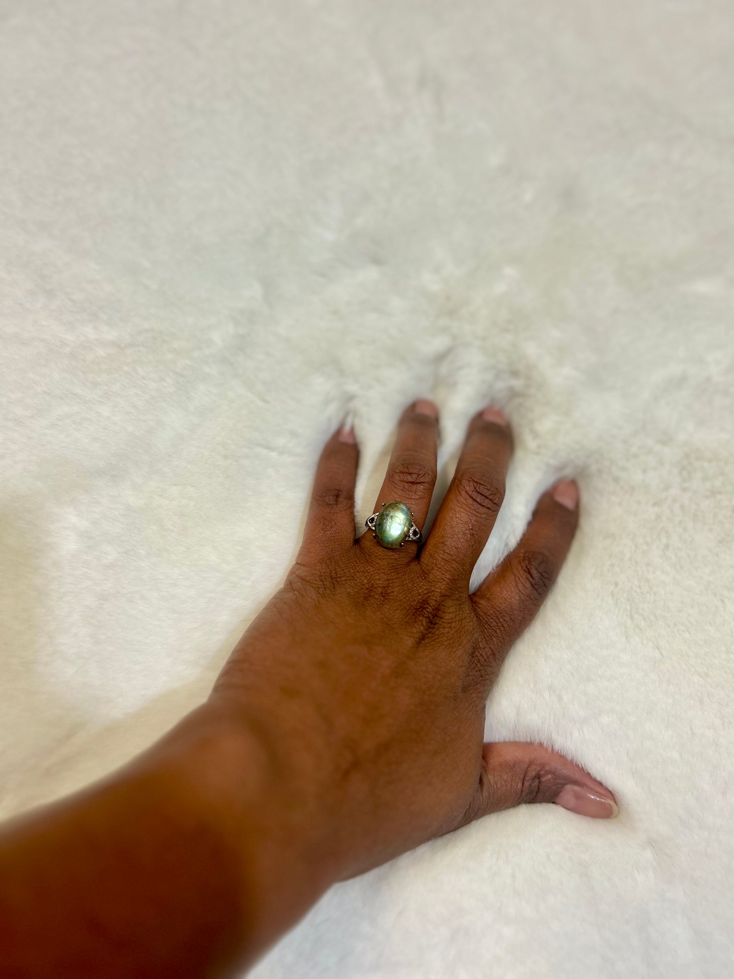 Labradorite Aura Protection Crystal Ring - rapturoushouse