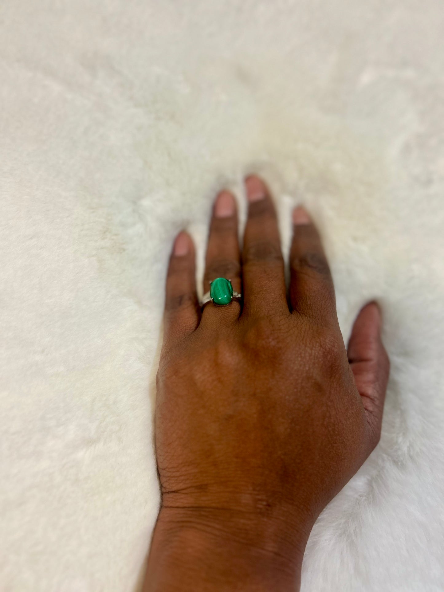 Malachite Emotional Healer Crystal Ring