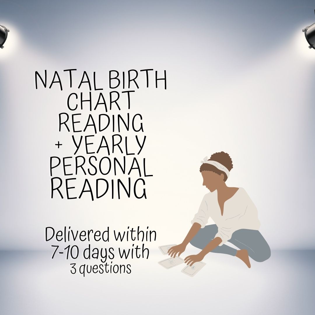 Natal Birth Chart Reading including a Yearly Personal Reading with (3 questions)